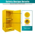 thumbnail image 5 of Adjustable Shelf Yellow Flammable Safety Cabinet - 35.5" x 18.11" x 18.11", Cold-Rolled Steel for Secure Storage, 5 of 8