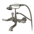 thumbnail image 4 of Elements Of Design DT5512PL Triple Handle Wall Mounted Clawfoot Tub Filler - Brass, 4 of 4