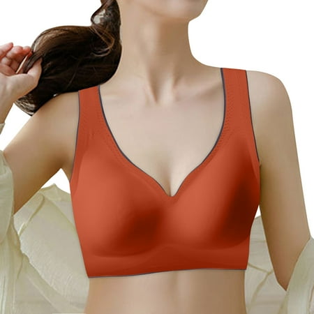 

Womens Seamless Lingerie Push Up No Steel Ring Sports Buckle Bra