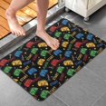 thumbnail image 4 of Multicolor Controllers Games Text Black Pattern Bathroom Rugs Mat,Non Slip Microfiber Bathroom Rug,Rubber Backing,Soft Bathroom Mats for Bathroom Floor,Tub and Shower,20x32in(50x80cm), 4 of 5