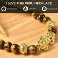 thumbnail image 4 of Shop LC Goldtone Beads Feng Shui Yellow Tigers Eye Pi Xiu Carved Beaded Necklace for Women Size 18-20" Birthday Gifts for Women, 4 of 8