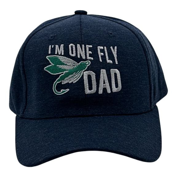 Im One Fly Dad Hat Funny Sarcastic Fishing Fathers Day Graphic Novelty Cap