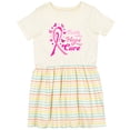 thumbnail image 3 of Inktastic Faith Hope Cure Breast Cancer Awareness Girls Toddler Dress, 3 of 5