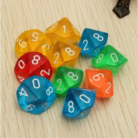 10 Dice Die 10-Sided Dice D10 Rpg D&D Dungeons & Dragons Games