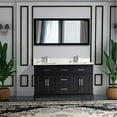 thumbnail image 3 of Vanity Art 60" Double Sink Bathroom Vanity Set with Engineered Marble Top and Two Free Mirrors, 3 of 5