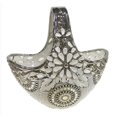 thumbnail image 1 of DLusso Designs YX395W 9 in. Silver Alea Design Basket, 1 of 1