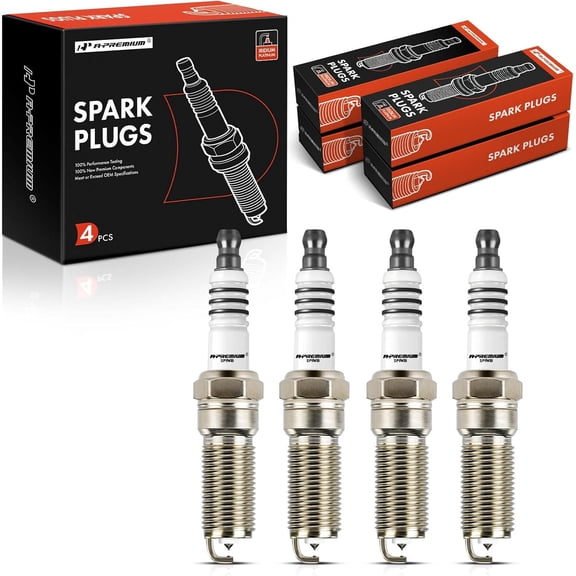 A-Premium Iridium Platinum Spark Plugs Compatible with Chevrolet Malibu, Colorado, HHR, Cobalt & GMC Canyon & Isuzu i-280/290 & Pontiac G5, G6, Grand Am, Pursuit, Solstice & Saturn Aura, Pack of 4