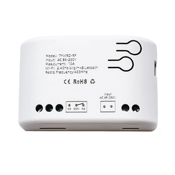 1CH 85-250V 10A Interruptor Inteligente Tuya, MóDulo de Relé de AutomatizacióN APP Control Remoto, Interruptor InaláMbrico Wifi Puerta Abierta 433MHZ
