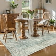 thumbnail image 3 of Bedroom 46 washable area rug, suitable for entrance, kitchen, slip-resistant soft Bohemian rug suitable for dining room, office, farm low pile neutral soft rug, suitable for nursery, playroom, sage g, 3 of 5