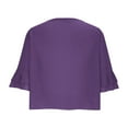 thumbnail image 6 of Karight Chiffon Cover Up Cardigans for Women Summer Bolero Shrugs Open Front Ruffle Short Sleeve Lightweight Casual Crop Tops, 6 of 6
