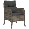 thumbnail image 2 of vidaXL 5 Piece Garden Dining Set with Cushions Grey Poly Rattan, 2 of 5