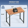 thumbnail image 3 of 32 Inch Office Small Computer Desk Modern Simple Style Writing Study Work Table for Home Bedroom - Wood Black, 3 of 8