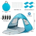 thumbnail image 4 of Yardi Yard Automatic Pop-up Beach Tent with Carrying Bag-Blue, Beach Tent, Easy Pop Up Beach Shade Beach Tent, Sun Shelter Instant Portable Beach Tent Umbrella, 4 of 11