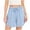 *Light Blue, variant on VBVC Women's Gingham Drawstring Shorts , Curved Hem Summer Shorts For Women , Ladies' Lightweight Plaid Shorts with Pockets,Green,S-3XL