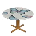 thumbnail image 3 of nygtbtfer Elastic Edged Round Butterfly Fitted Table Cloth Cover, Home Decorative Tablecloth for Indoor Outdoor Kitchen Party, Small 31-35, 3 of 8