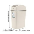 thumbnail image 3 of Household Garbage Can Large Capacity Plastic Trash Bin with 360° Rocking Lid Anti-Odor Design for Kitchen Bathroom Living Room, Storage Bins with Lids, Bathroom Storage Cabinet, 3 of 4