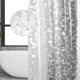 thumbnail image 1 of Shower Curtain Transparent,Mould Proof Resistant Waterproof,EVA Weighted Hem(3 Magnets) Andstainless 12 Hooks,thickness 13mm,71 x 71 Inch,Cobblestone, 1 of 4