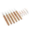 thumbnail image 4 of Dreadlock Crochet Needle, Different Shapes Alloy Dreadlocks Tool Set Bamboo Handle  For  Rose Gold, 4 of 8