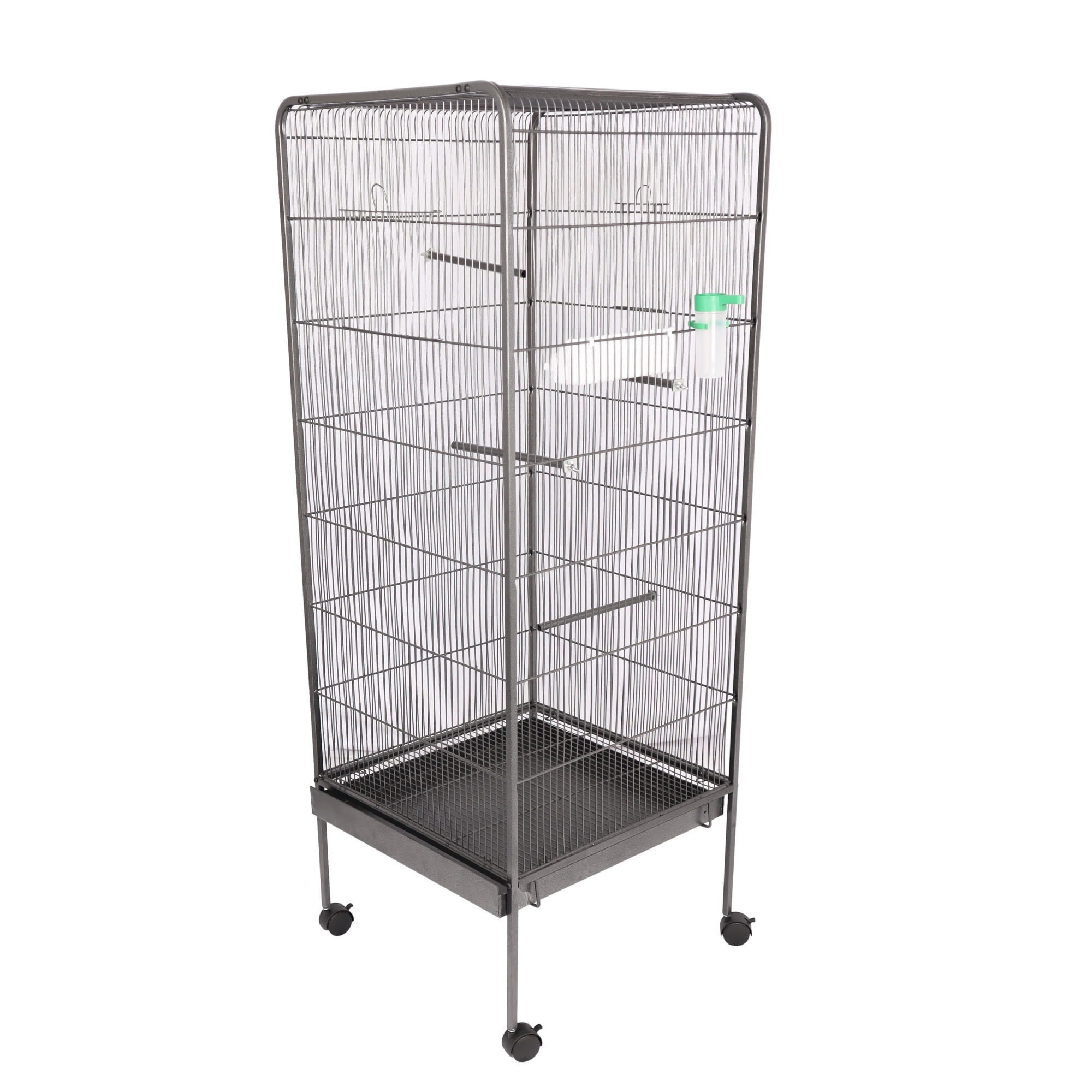 Pefilos 57" Bird Cage for Parakeets, Green Cheek Conures, Pigeons, Indoor Bird Aviaries with Rolling Stand, Metal Bird Aviaries Bird's Nest, Gray Pefilos 57" Bird Cage for Parakeets, Green Cheek Conures, Pigeons, Indoor Bird Aviaries with Rolling Stand, Metal Bird Aviaries Bird's Nest, Gray