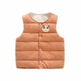 thumbnail image 2 of EQWLJWE Autumn And Winter Baby Boys Girls Baby Print Cardigan Vest Down Cotton Vest Inside And Outside Wear Girls' Outerwear Holiday Clearance, 2 of 5