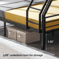 thumbnail image 5 of Ktaxon Twin Over Full Metal Bunk Bed with Stairs & Full-Length Guardrail, Black, 5 of 9