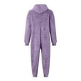 thumbnail image 3 of Boys Girls Zip up Fleece Jumpsuits Fuzzy Hooded Rompers Kids Cute Onesie Romper Warm Winter Loungewear with Pocket, 3 of 6