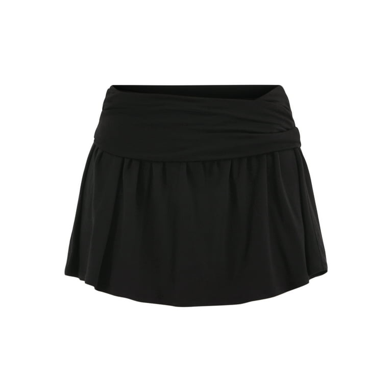 No Boundaries Foldover Knit Mini Skirt, Women's - Walmart.com