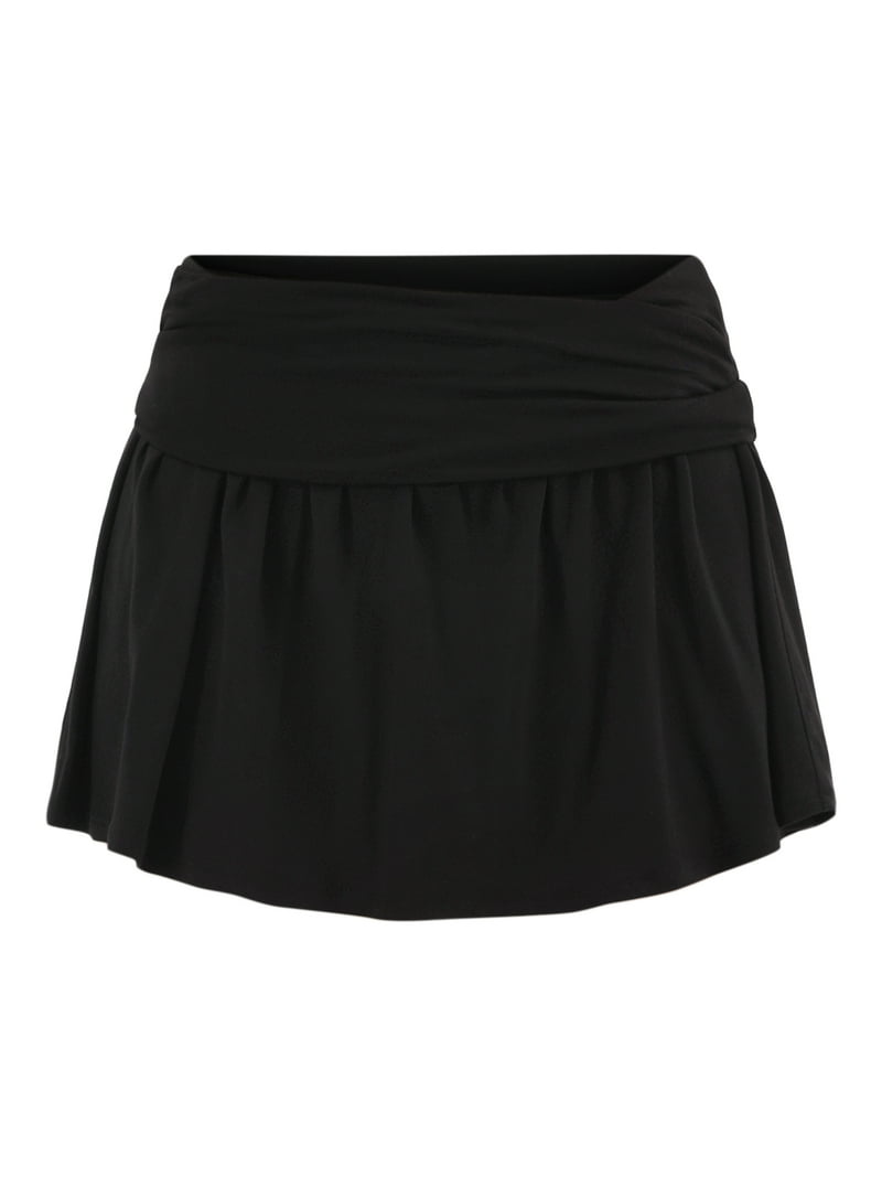◎BADBLOOD◎ Beyond Soft Fold Over Mini Skirt Black w-skt24- No Boundaries Foldover Knit Mini Skirt, Women's - Walmart.com