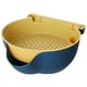 thumbnail image 2 of PP Colander Portátil Doble Capa Caja de seguridad Cocina Cocina Drenaje Cesta Fruta Lavado Accesorios Accesorios con Soporte Teléfono Azul Oscuro Scienceny HA011948-01, 2 of 7