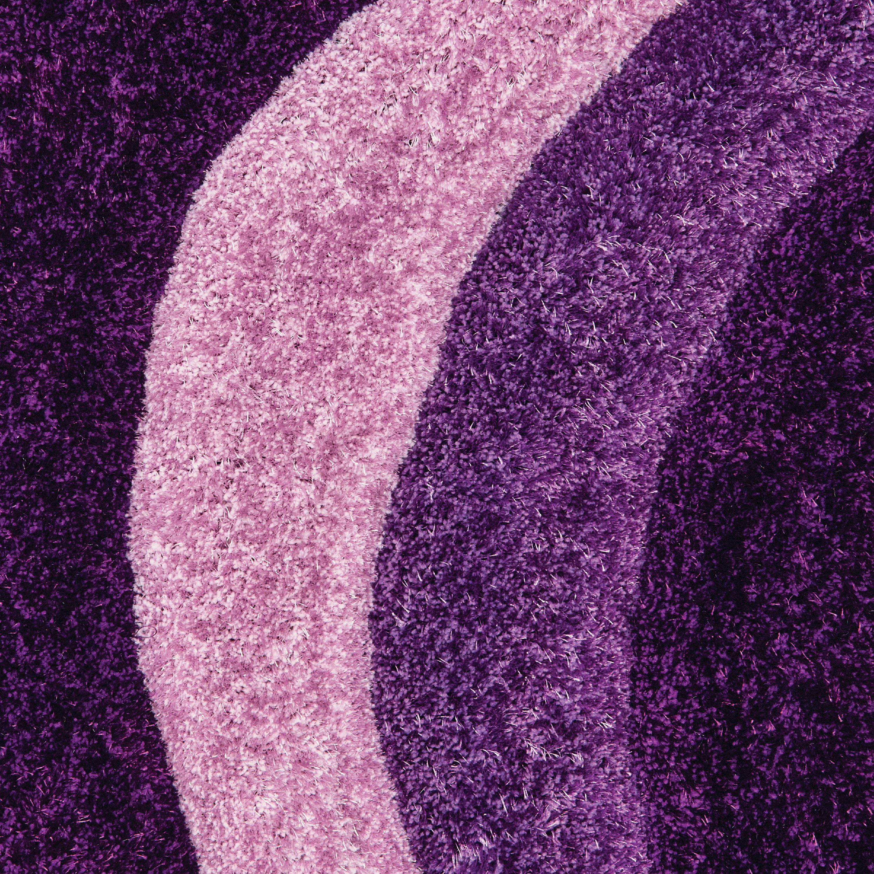 United Weavers of America Swirl Shag Contemporary Area Rugs, Purple