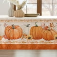 thumbnail image 3 of Fall Jacquard Rectangle Tablecloth, Thanksgiving Pumpkins Waterproof Table Cloth, Autumn Harvest Washable Table Cover for Holiday, Dining, Party Decor, 60 x 102 Inch, 3 of 7