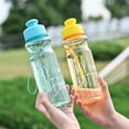 thumbnail image 4 of Large Capacity Sports Water Bottle, Colorful PET Flip Top Cold Water Jug with Lanyard, Portable Fitness Gym BPA Free, 4 of 7