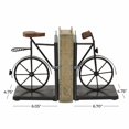 thumbnail image 4 of DecMode 6" Vintage Inspired Bike Black Metal Bookends with Wood Accents (Set of 2), 4 of 14