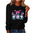 thumbnail image 2 of VKOYWKM Womens Breast Cancer Long Sleeve T-Shirts Pink Ribbon Print T-Shirts Breast Cancer Survivor Tops Fall Crew Neck Pullover Tees, 2 of 5