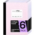 thumbnail image 1 of shiyou-Composition Notebook College Ruled 6 Pack, 200 Pages (100 Sheets), 9-3/4 x 7-1/2, Marble Composition Books Bulk, Notebooks for School, Work, Office, Hard Cover Comp Book, School Supplies, Pink, 1 of 4