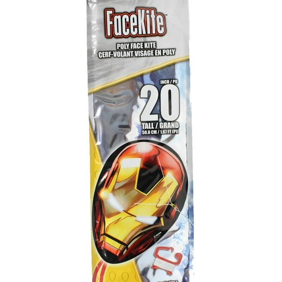 X-Kites Poly 20" Faces Kite - Facekite tails included (Ironman)