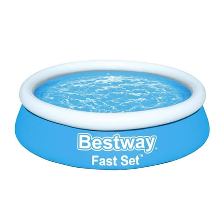 Bestway Fast Set 6'x20" Round Inflatable Above Ground Swimming Pool, for Outdoor Use