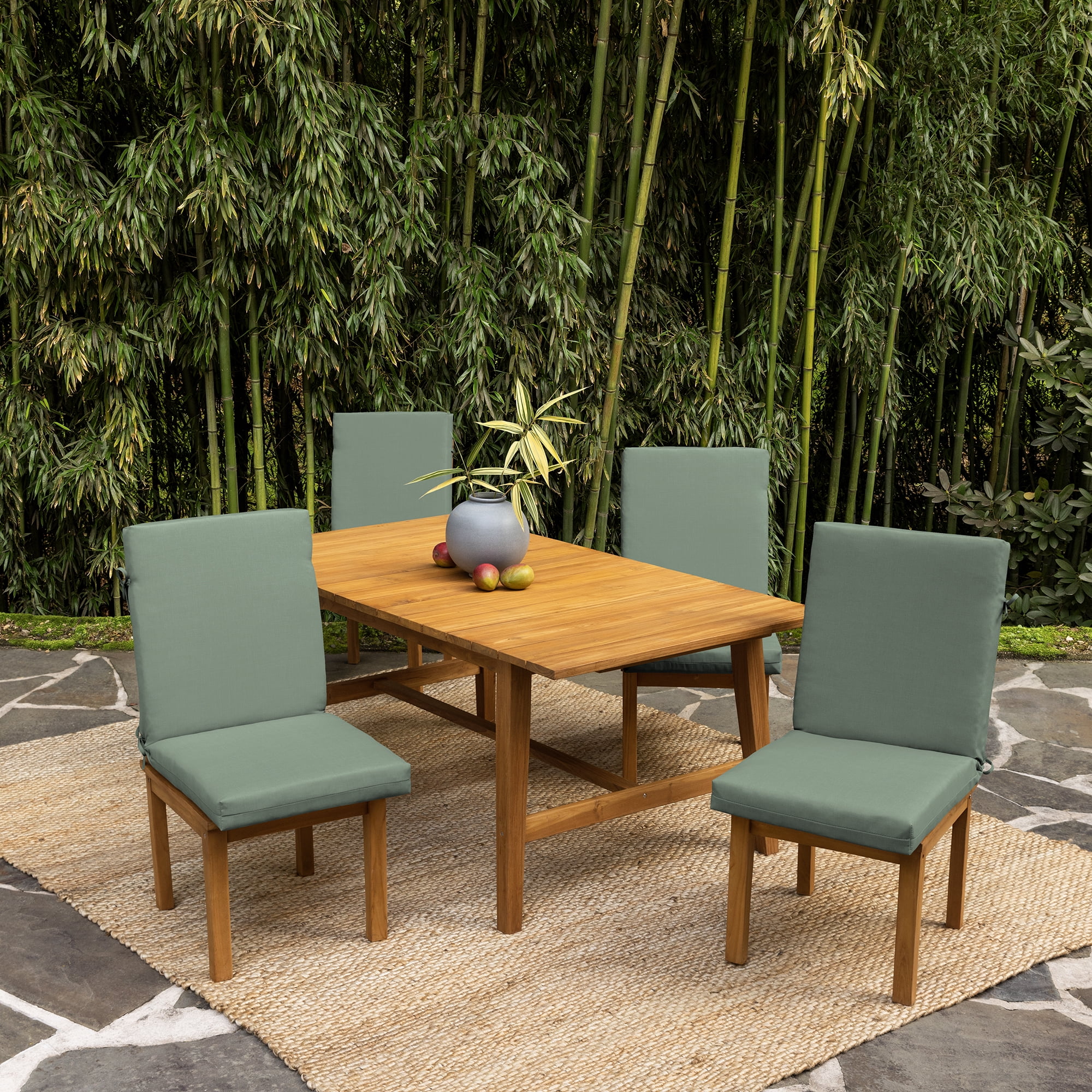 ARDEN earthFIBER Outdoor Patio Dining Chair Cushion, 20x44, Rain-Proof Seat Pad, Fade-Resistant Outdoor Cushion