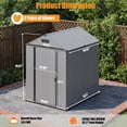 thumbnail image 2 of PABIMIA 4x6 FT Resin Storage Shed with Floor Outdoor Plastic Tool Shed, Weatherproof Garden Shed with Sloped Roof, Built-In Vents & Padlock-Ready Door, 2 of 8