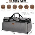 thumbnail image 2 of Bolsa de ropa FAIRWIN convertible 2 en 1 impermeable 60 L para viajes, 2 of 6