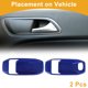 thumbnail image 3 of Cubierta de Tazón de Mango de Puerta Interior para Jeep Wrangler Gladiator JT 2DR 2018-2024 Marco de Decoración de Mango Interior Azul Profundo ABS 2 Pcs, 3 of 6