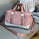 thumbnail image 4 of Bolsa de gimnasio deportiva Sunnimix 47x22x25cm rosa con compartimento para zapatos, 4 of 8