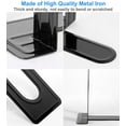 thumbnail image 4 of Heavy Duty Bookends for Shelves, Anti-Slip Base, Black, Great for Library, Office, Home, School, 4 Pairs, 4 of 7