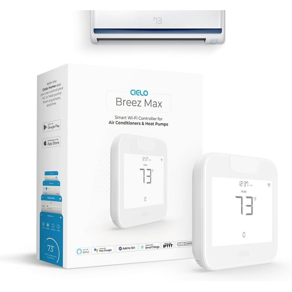 ENERGY STAR CERTIFIED Smart AC Controller | WiFi Thermostat for Mini-Split, Window, Portable ACs/Heat Pumps | AI-Based Tech | Free App, No Subscriptions | Alexa, Google, IFTTT etc.