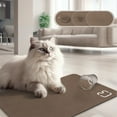 thumbnail image 5 of Hiroekza Premium Silicone Pet Feeding Mat 20 x 14 inch - Waterproof, Non-Slip for Cats & Dogs - Easy Clean Durable Diner Pad Brown, 5 of 6