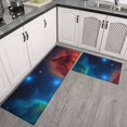 thumbnail image 2 of Colorful Starry Sky and Universe Anti Fatigue Kitchen Rugs Set Of 2, Non Slip Washable Decorative Floor Mats for Kitchen Sink Laundry, 17"x30" and 17"x47", 2 of 6