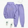 thumbnail image 2 of Sweat Sets for Women Two Piece Hoodie Sweatshirt Wide Leg Sweatpants Lounge Sets Womens Fall Fashion Travel Essentials, 2 of 7