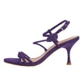 thumbnail image 2 of FSJ Women Sexy Stiletto High Heel Sandals Rhinestones Strappy Round Open Toe Ankle Strap Party Prom Dress Shoes Size 10 Purple, 2 of 4