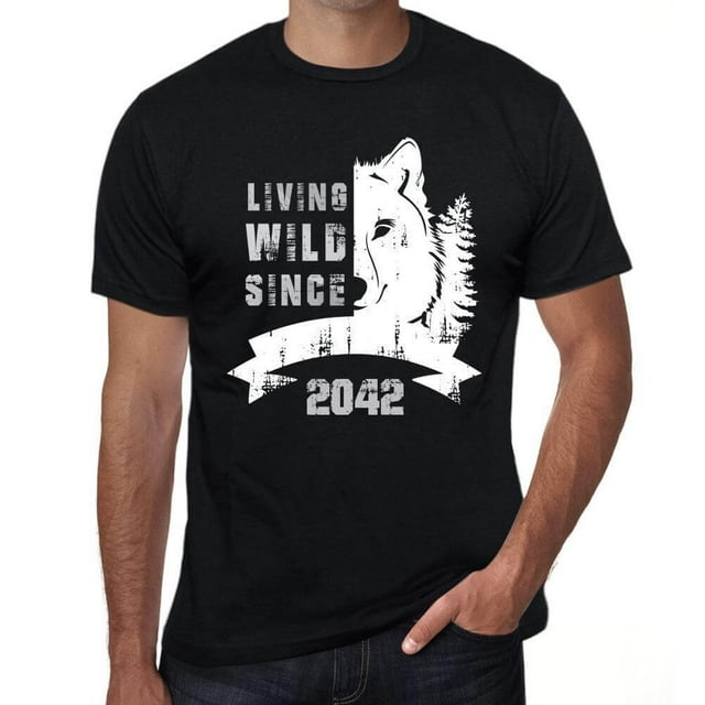 T-Shirt Graphique pour Homme, Vie Sauvage depuis 2042