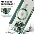 thumbnail image 3 of for iPhone 15 Pro Max Case Compatible with Magsafe, Slim Fit Flip Protective PU Leather Wallet Case with RFID Blocking Card Slot Build-in Len Protector for iPhone 15 Pro Max, Darkgreen, 3 of 8